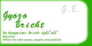 gyozo bricht business card